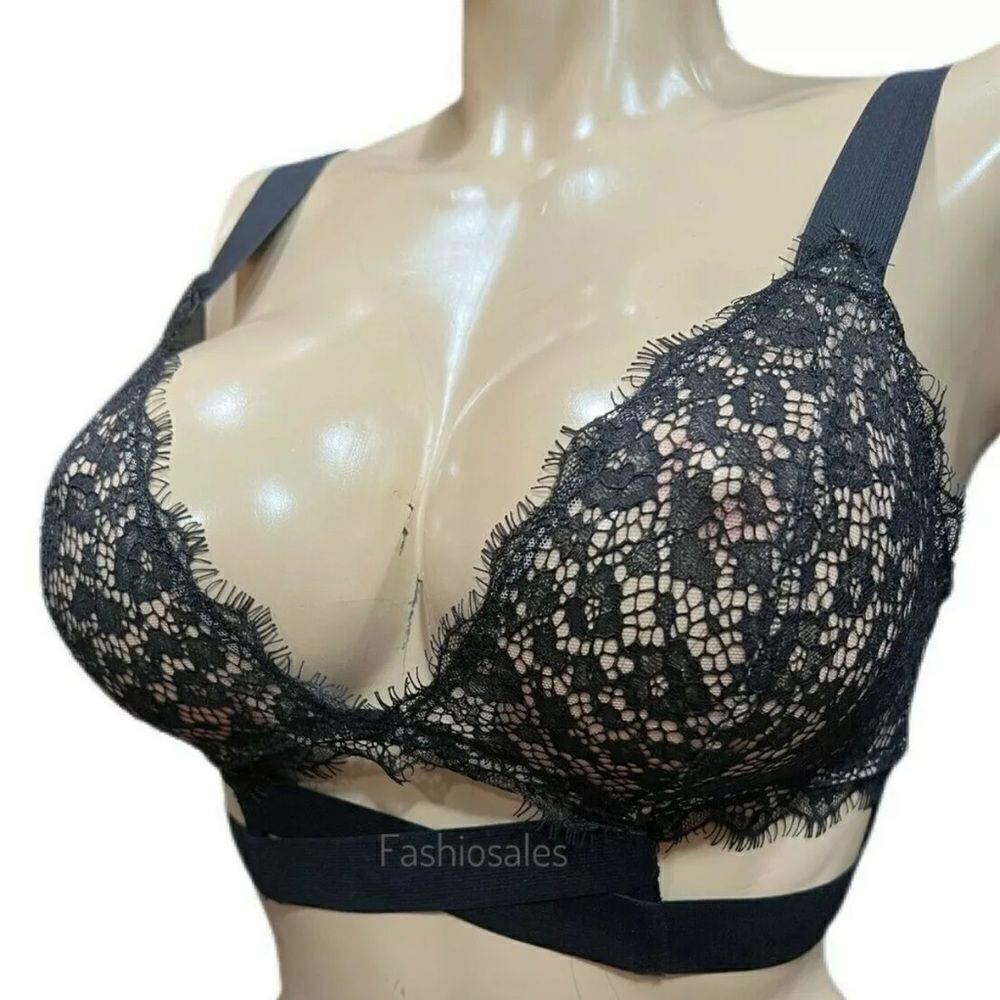 Victoria’s Secret Especial Edition Very Sexy Mesh Lace Bralette bra Black Large